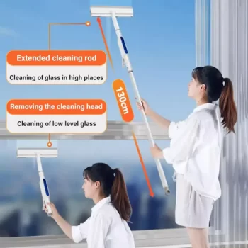 Glass Cleaning Mop for Indoor Outdoor High Window , Window Cleaner Double-sided spray expansion, Window Cleaner with Spray 3