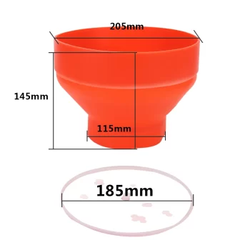 Microwave Popcorn Bowl Bucket, Silicone DIY Red Popcorn Maker with Lid, Collapsible Microwavable Bowl - Hot Air Popper - No Oil Required 6