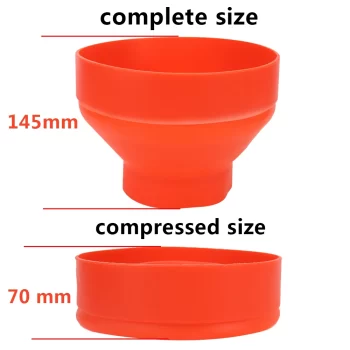 Microwave Popcorn Bowl Bucket, Silicone DIY Red Popcorn Maker with Lid, Collapsible Microwavable Bowl - Hot Air Popper - No Oil Required 2