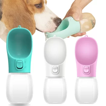 Portable Dog Water Bottle For Small Large Dogs, Leak Proof Portable Puppy Water Dispenser with Drinking Feeder for Pets Outdoor Walking 1